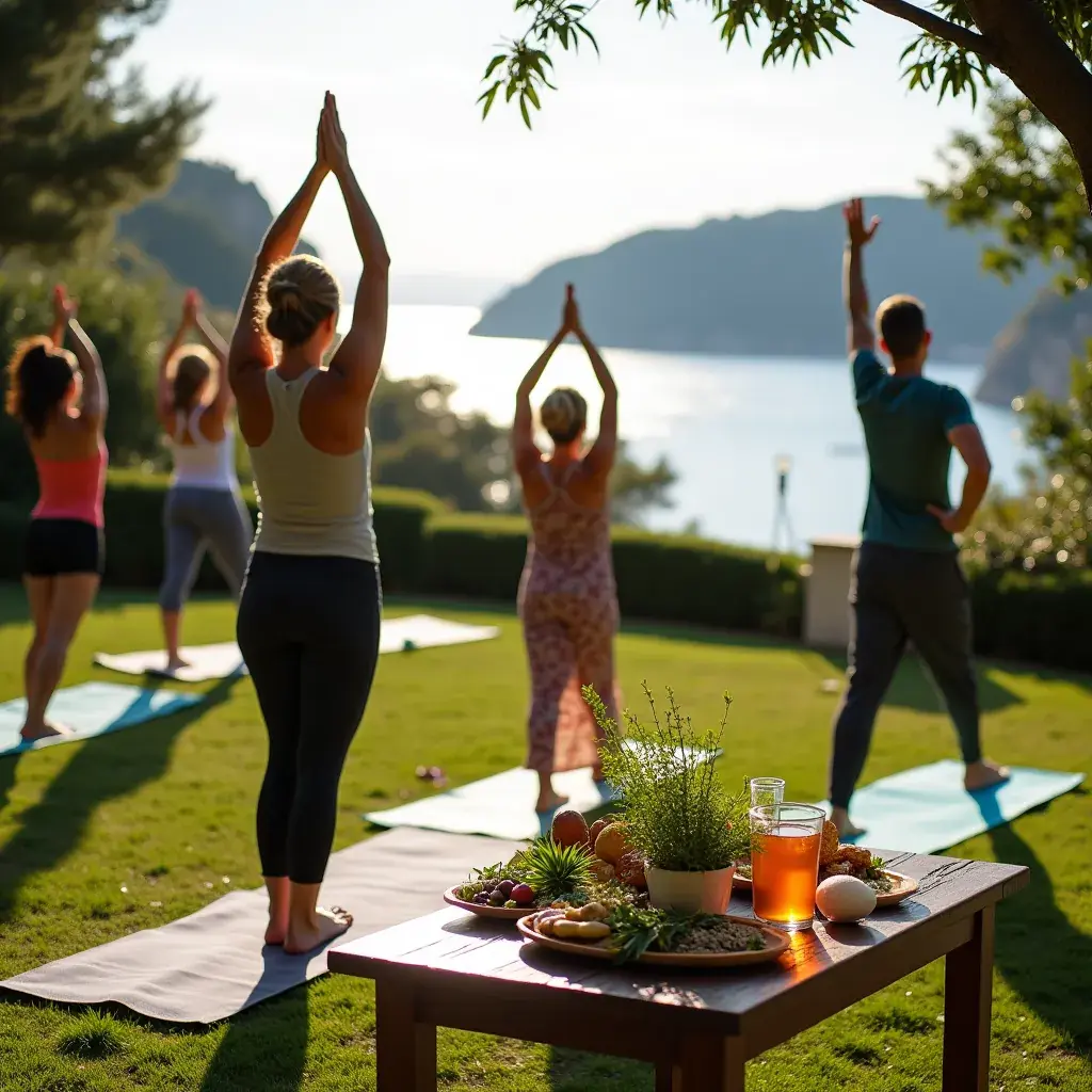 Osobe koje uživaju u šalici čaja u prirodi